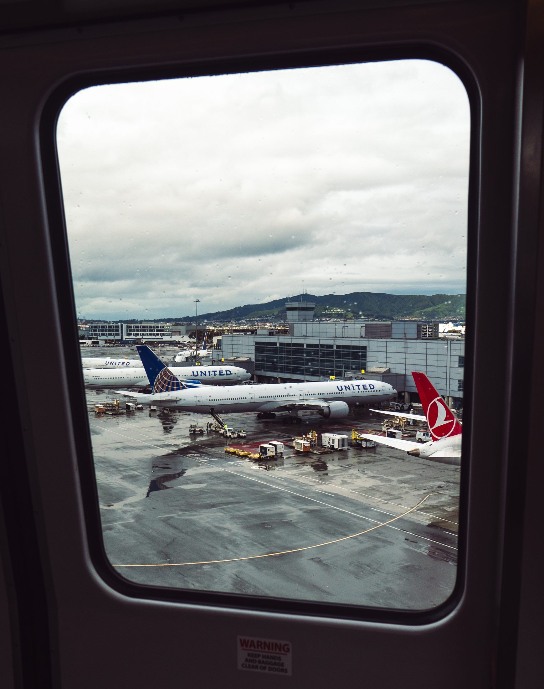 View from an airplane window
