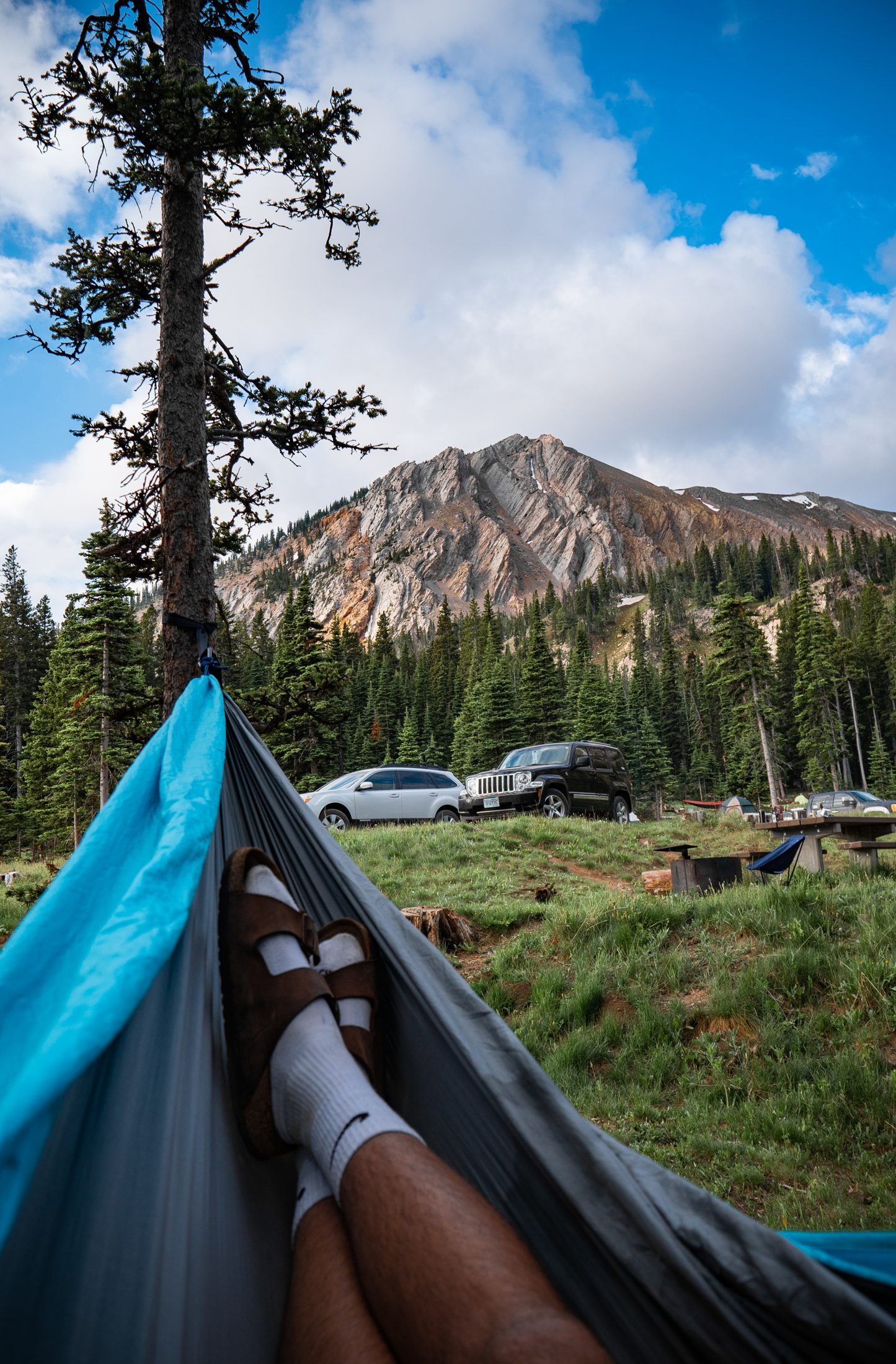 Hammock view of the mountains
